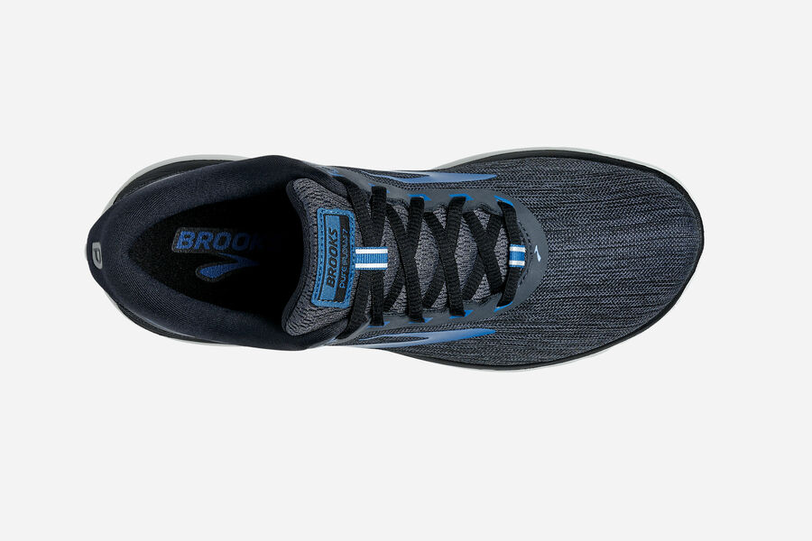 Pureflow 7 Road Brooks Running Shoes NZ Mens - Black/Blue - AMOEDP-625